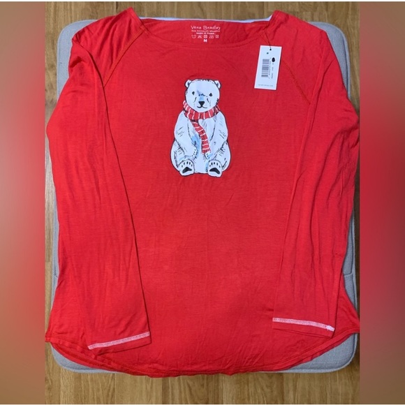Vera Bradley beary merry long sleeve tee - Picture 1 of 7